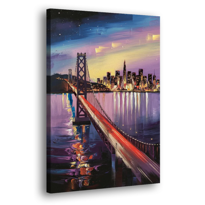 San Francisco City and Bay Side - Canvas Wall Art