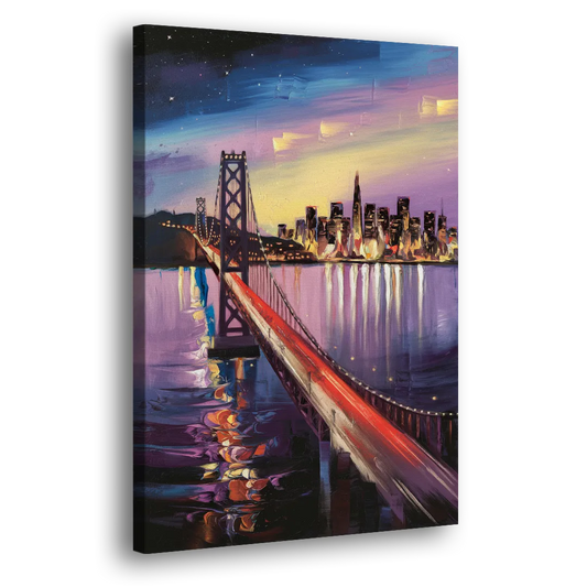San Francisco City and Bay Side - Canvas Wall Art