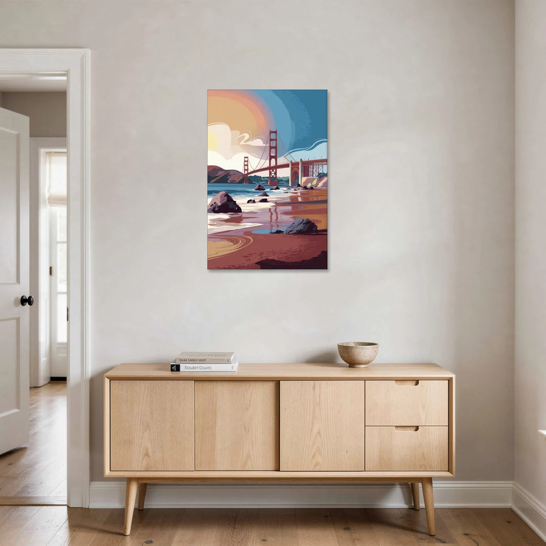 San Francisco Coastal Beauty - Canvas Wall Art - Coffee Table - 24x36