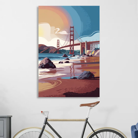 San Francisco Coastal Beauty Living Room - Canvas Wall Art