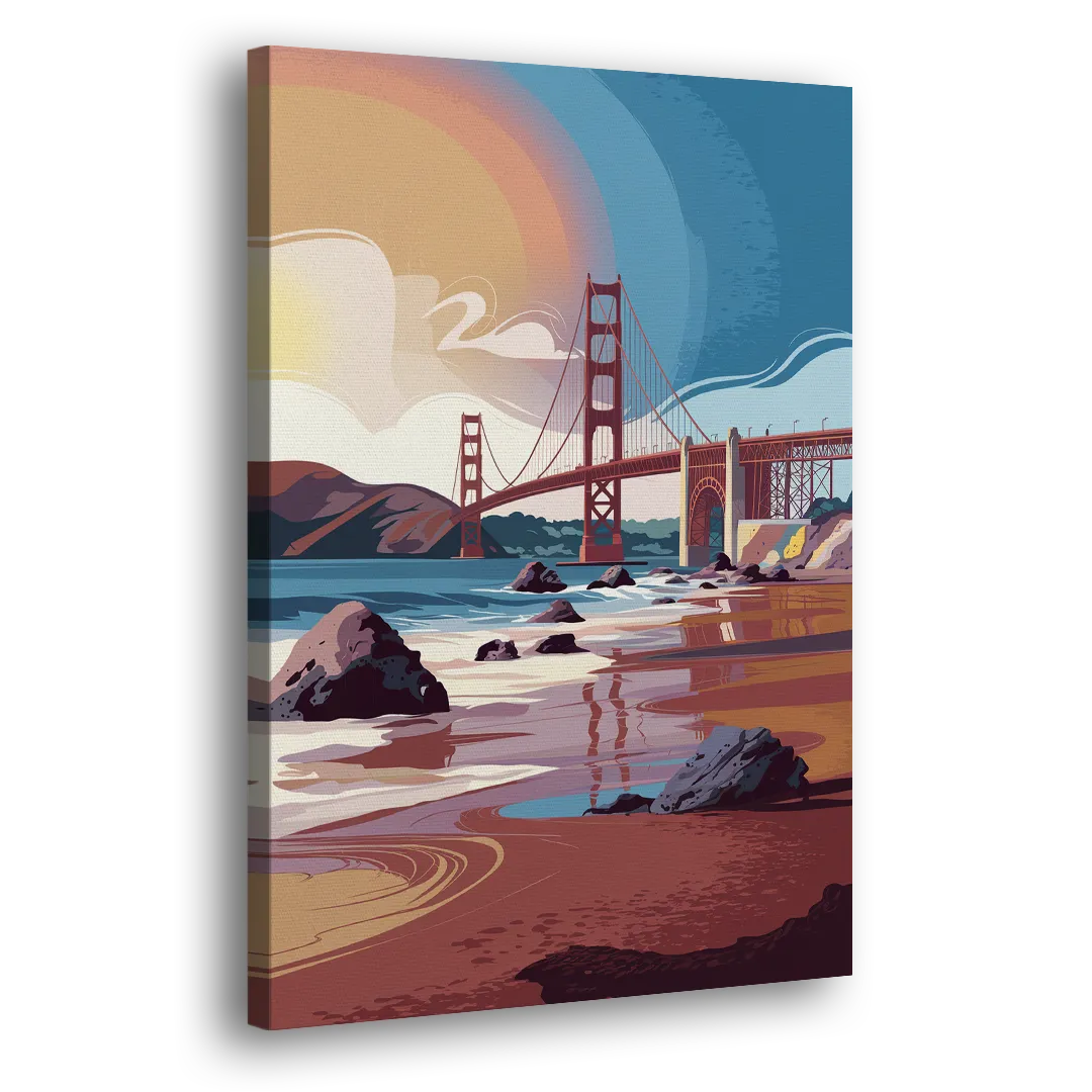San Francisco Coastal Beauty Side - Canvas Wall Art