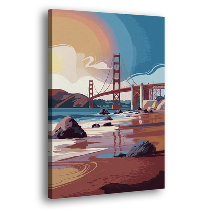 San Francisco Coastal Beauty Side - Canvas Wall Art