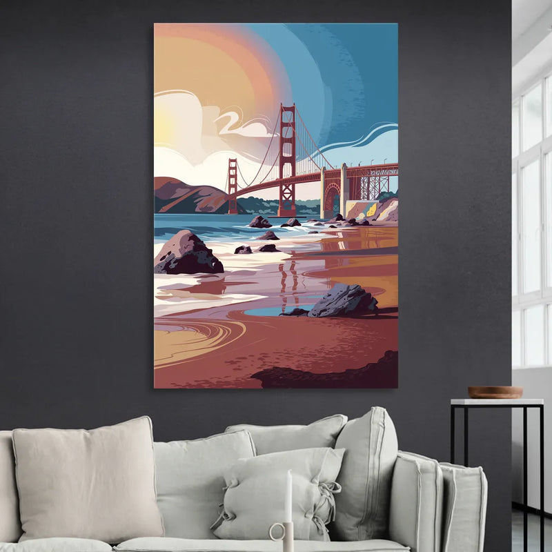 San Francisco Coastal Beauty Sitting Room - Canvas Wall Art