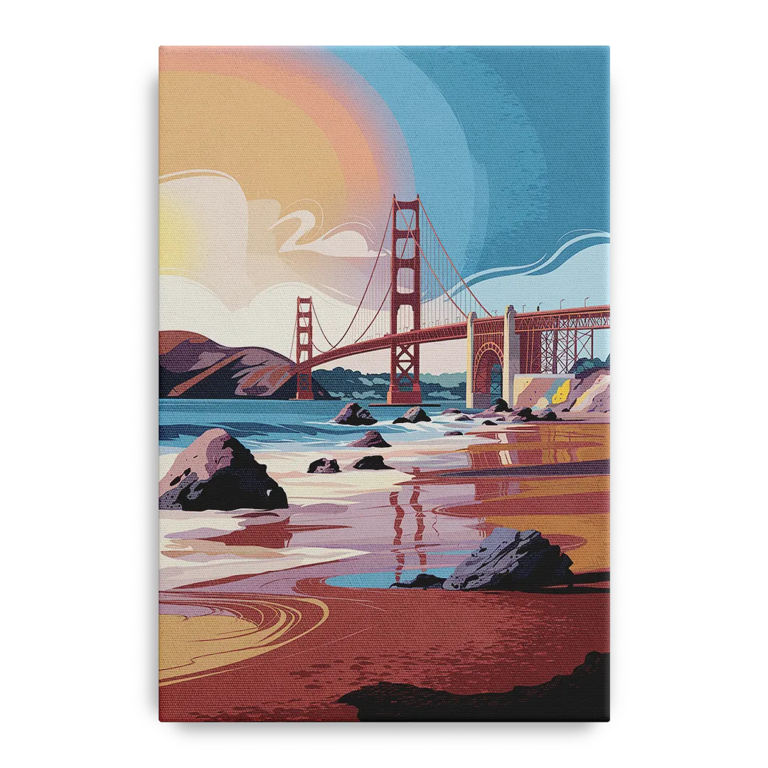 San Francisco Coastal Beauty Front - Canvas Wall Art