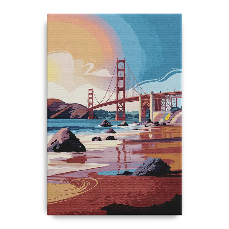 San Francisco Coastal Beauty Front - Canvas Wall Art