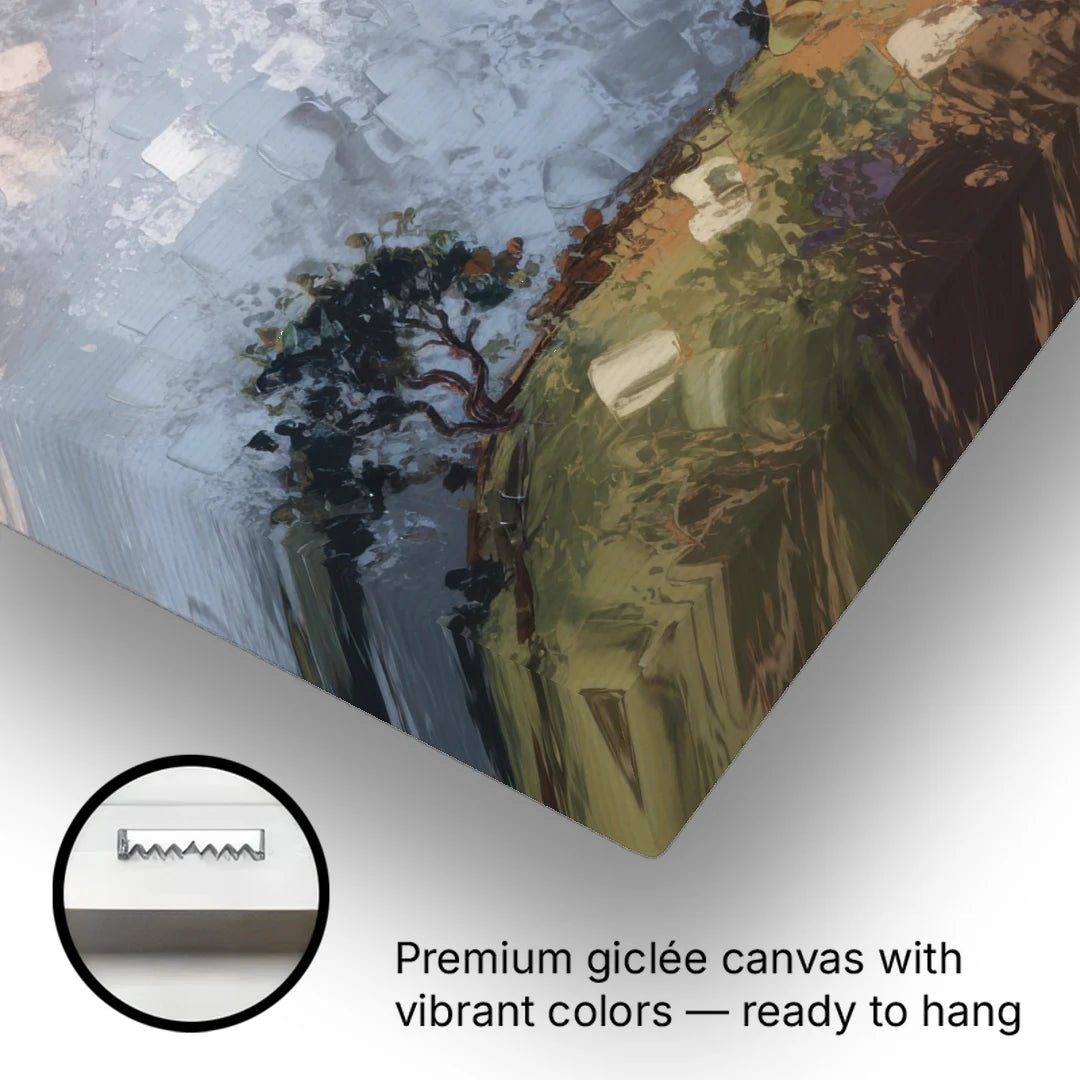 San Francisco Foggy Morning - Canvas Wall Art - Gallery Wrap Corner