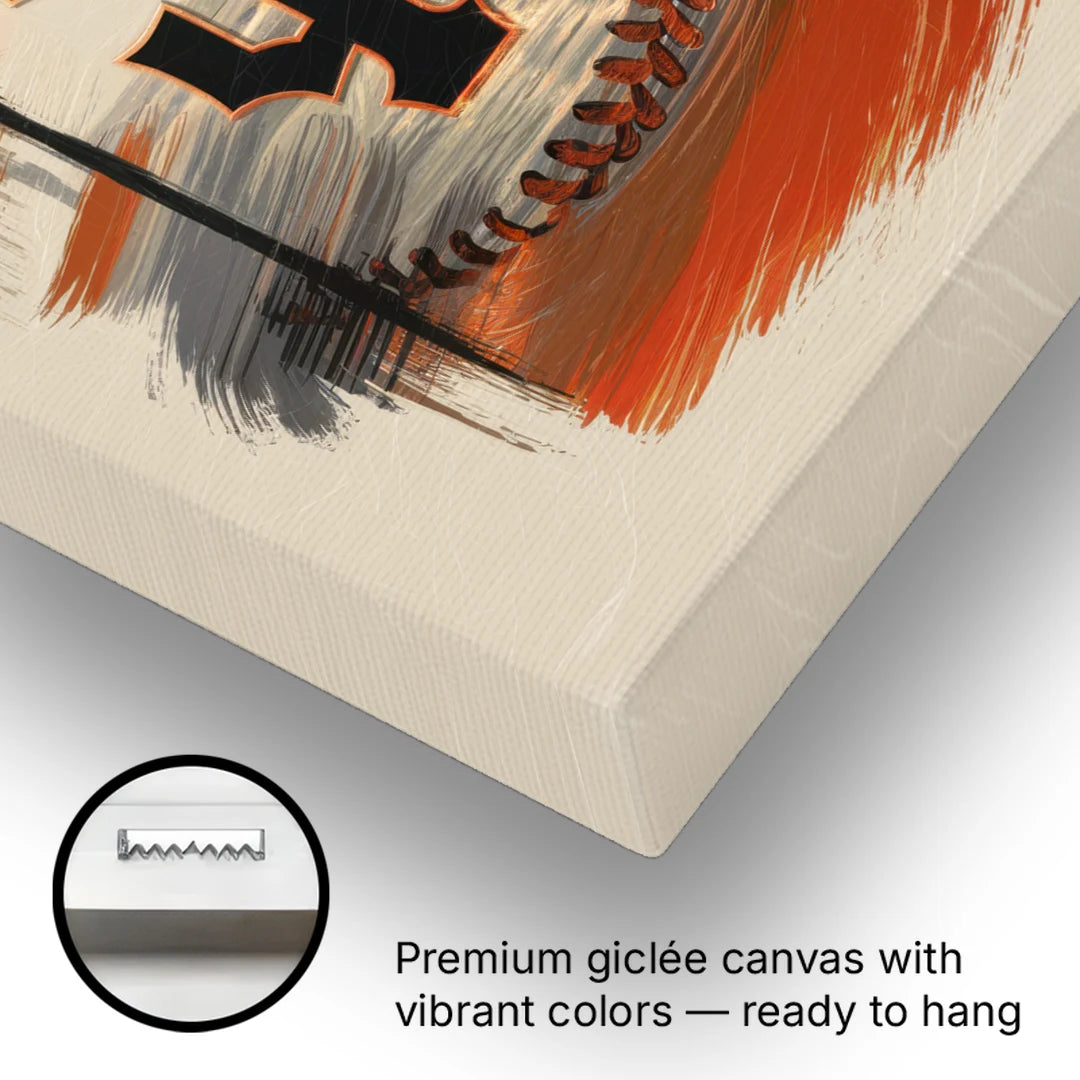 San Francisco Giants Logo Design - Canvas Wall Art - Gallery Wrap Corner