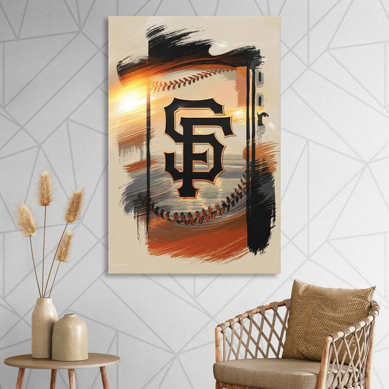 San Francisco Giants Logo Design Sitting Room - Canvas Wall Art