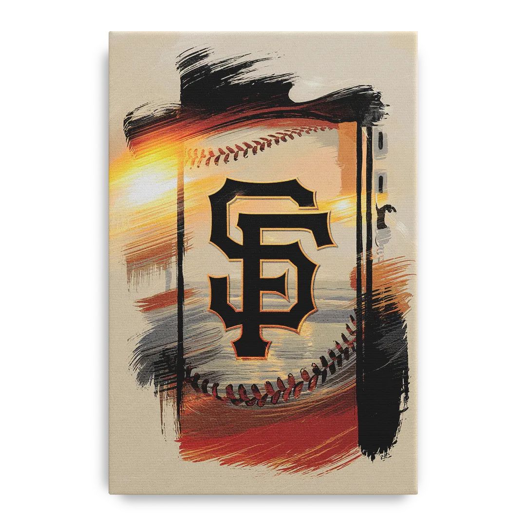 San Francisco Giants Logo Design Front - Canvas Wall Art