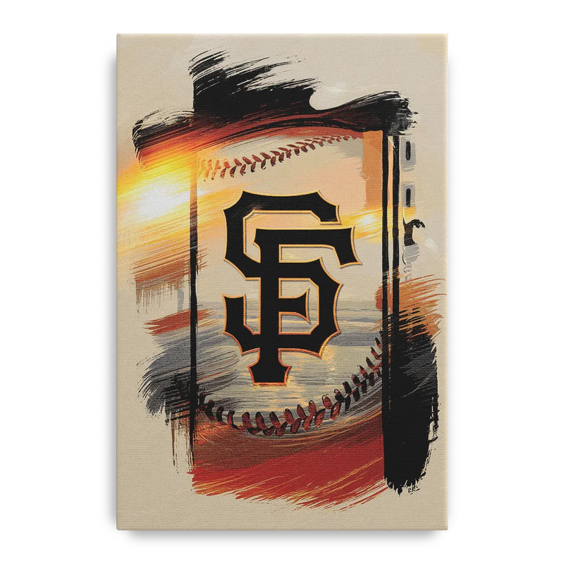 San Francisco Giants Logo Design Front - Canvas Wall Art