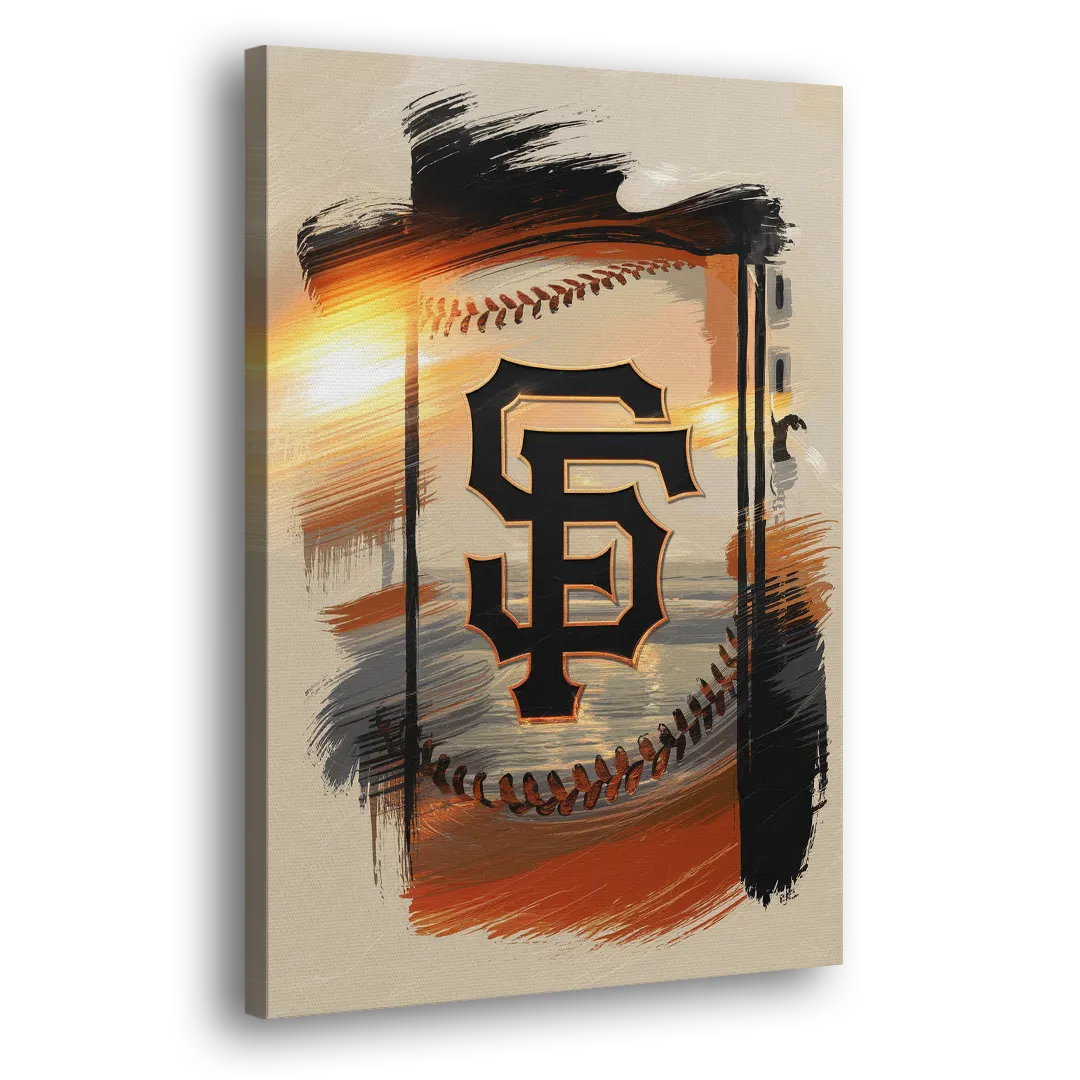 San Francisco Giants Logo Design Side - Canvas Wall Art