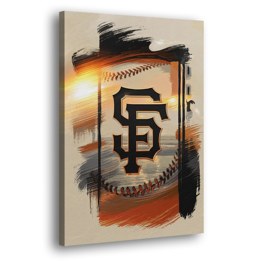 San Francisco Giants Logo Design Side - Canvas Wall Art
