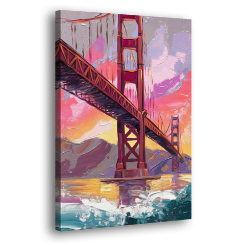 San Francisco Golden Gate Bridge - Canvas Wall Art - Side