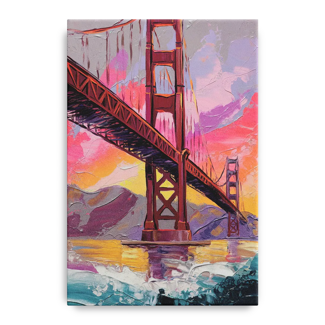 San Francisco Golden Gate Bridge Front - Canvas Wall Art