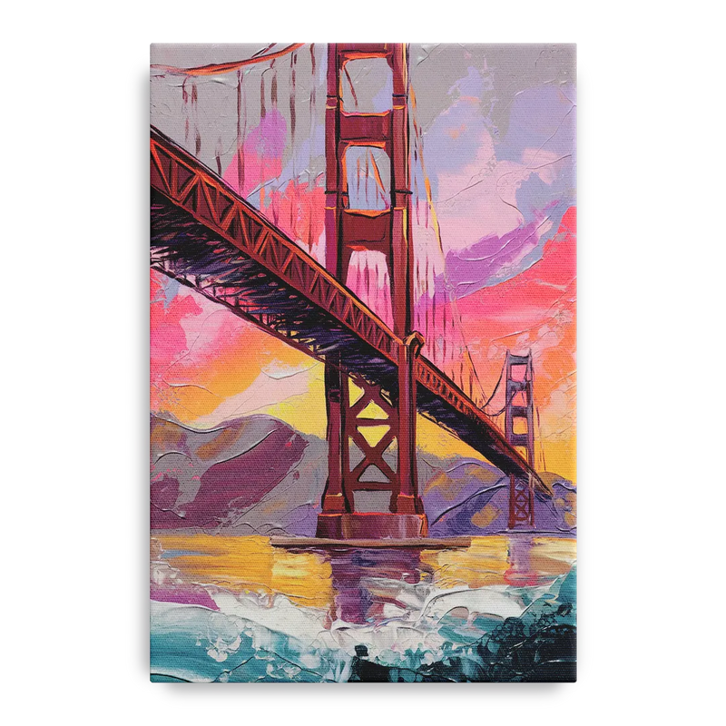 San Francisco Golden Gate Bridge Front - Canvas Wall Art