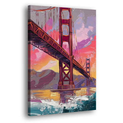 San Francisco Golden Gate Bridge Side - Canvas Wall Art