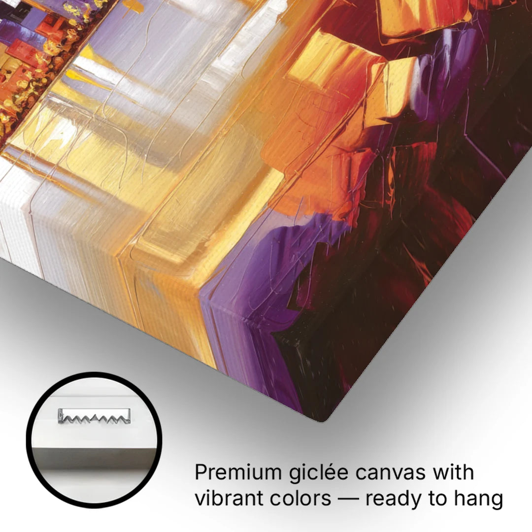 San Francisco Golden Hour Skyline - Canvas Wall Art - Gallery Wrap Corner