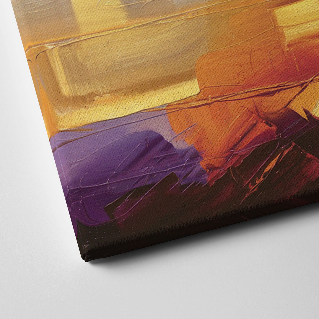 San Francisco Golden Hour Skyline Canvas Close Up