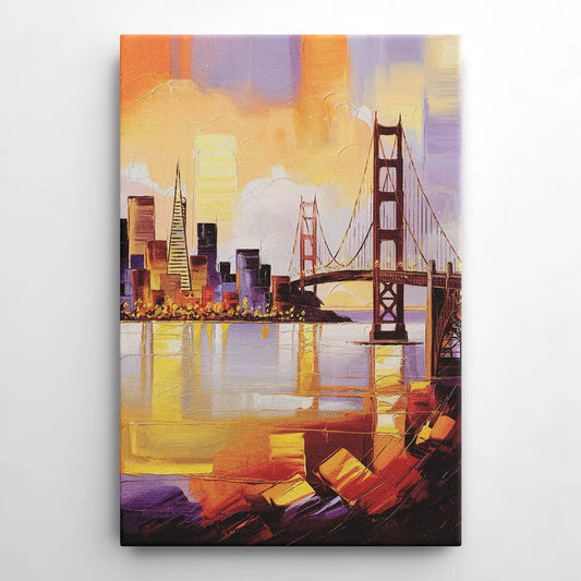 San Francisco Golden Hour Skyline - Canvas Wall Art