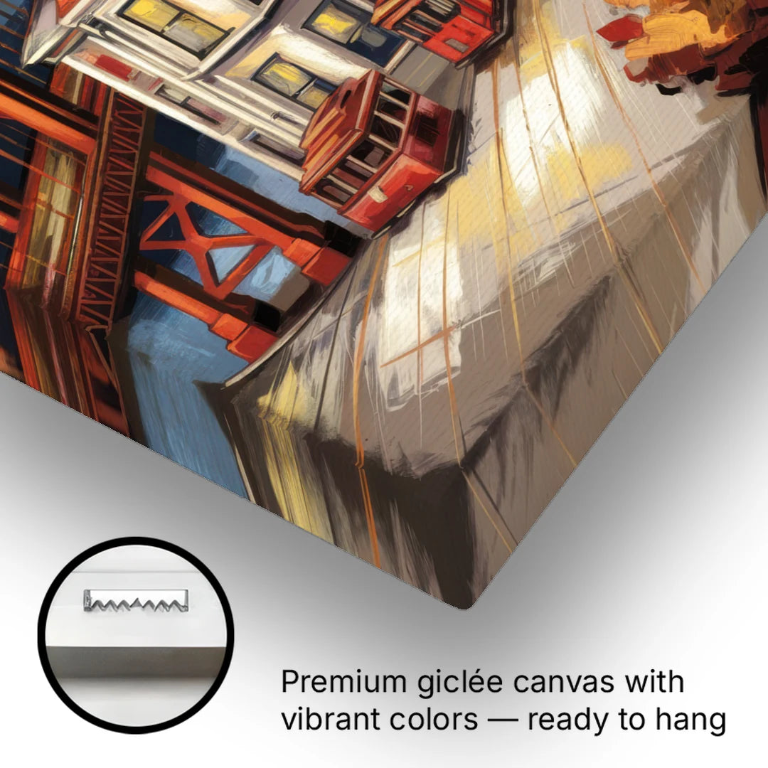 San Francisco Historic Architecture - Canvas Wall Art - Gallery Wrap Corner