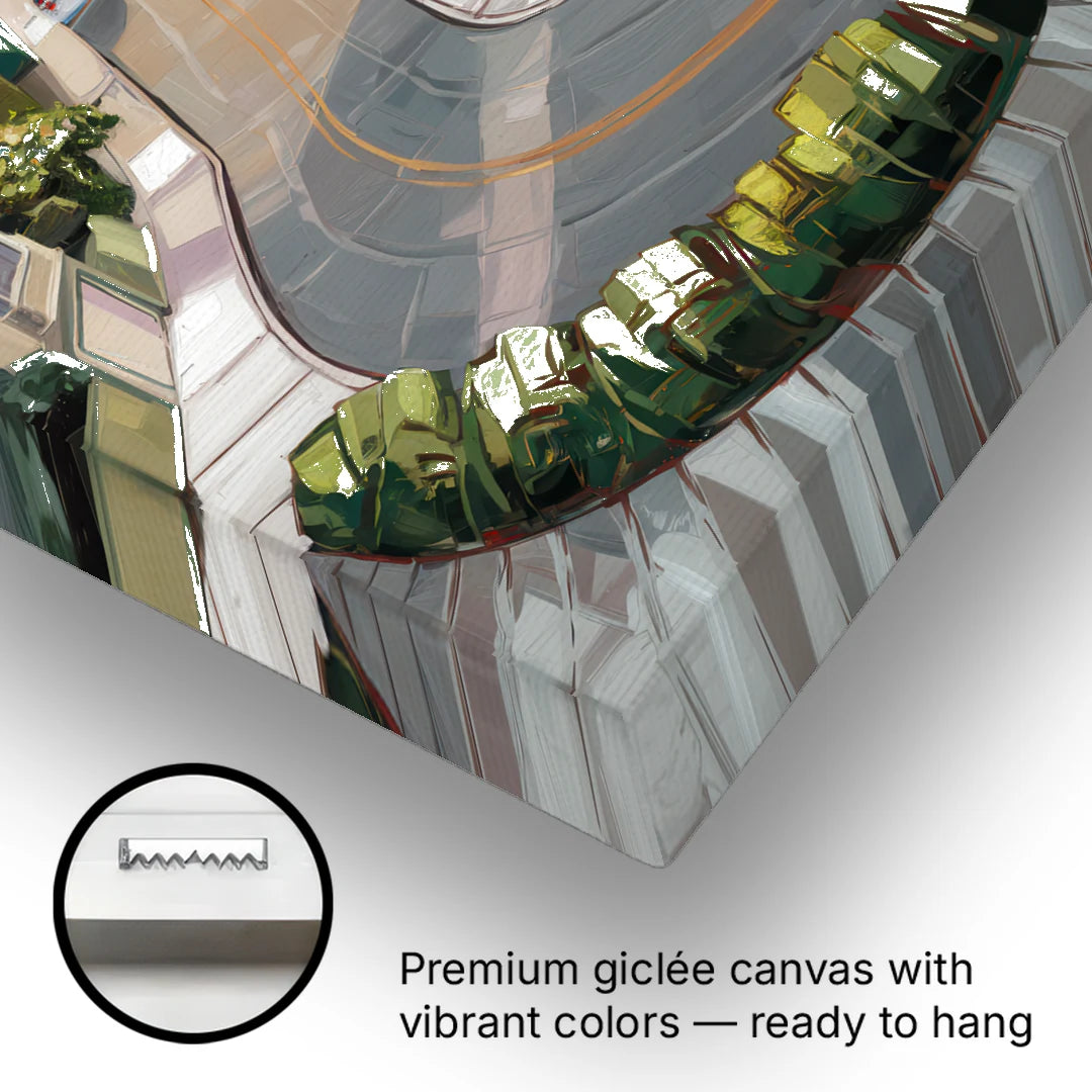 San Francisco Lombard Street Icon - Canvas Wall Art - Gallery Wrap Corner