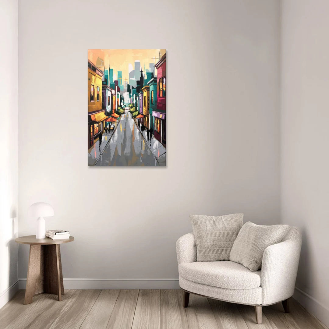 San Francisco Mission District Vibes - Canvas Wall Art - Sofa - 24x36