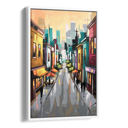 San Francisco Mission District Vibes Side - White Canvas Wall Art