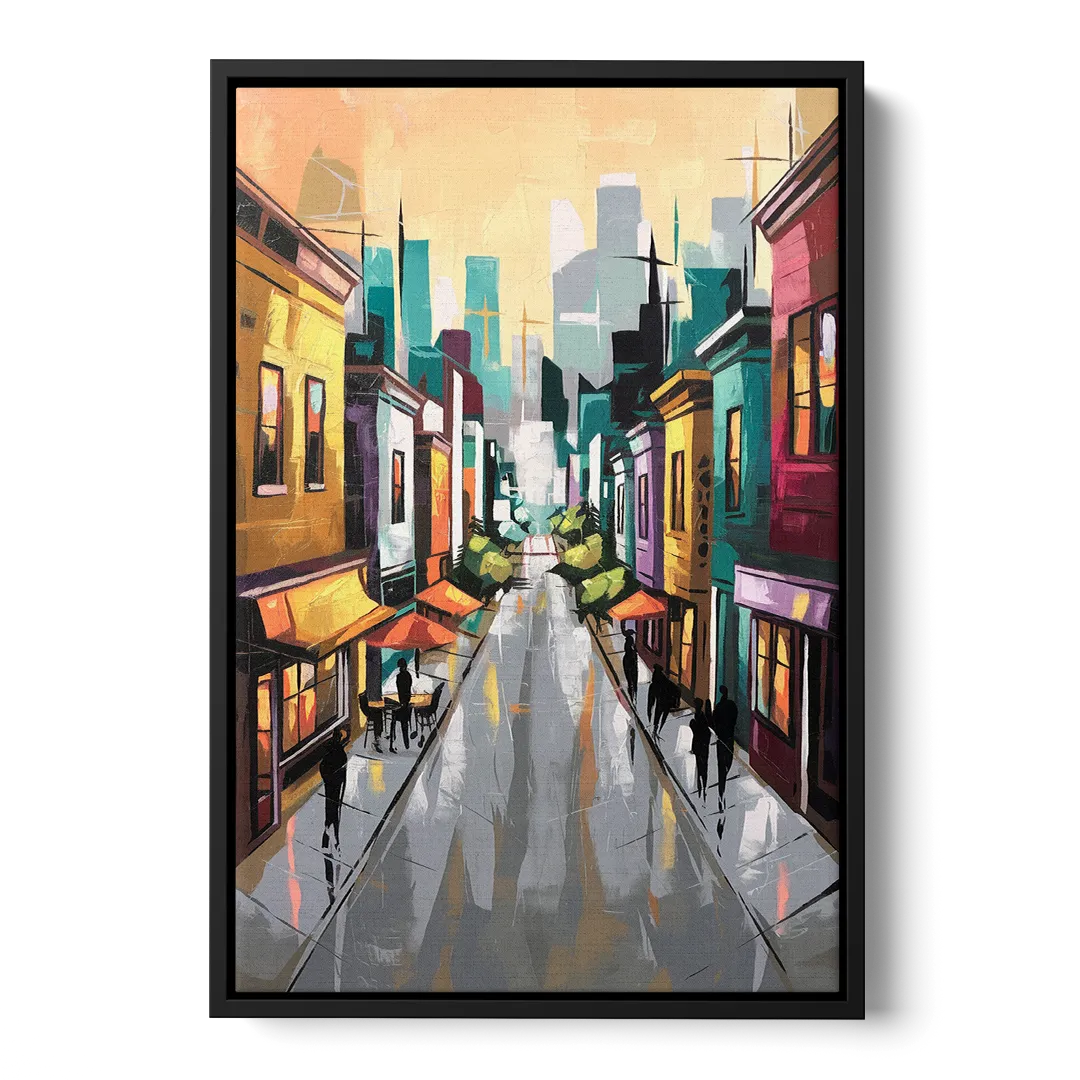 San Francisco Mission District Vibes Front - Black Canvas Wall Art