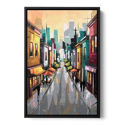 San Francisco Mission District Vibes Front - Black Canvas Wall Art