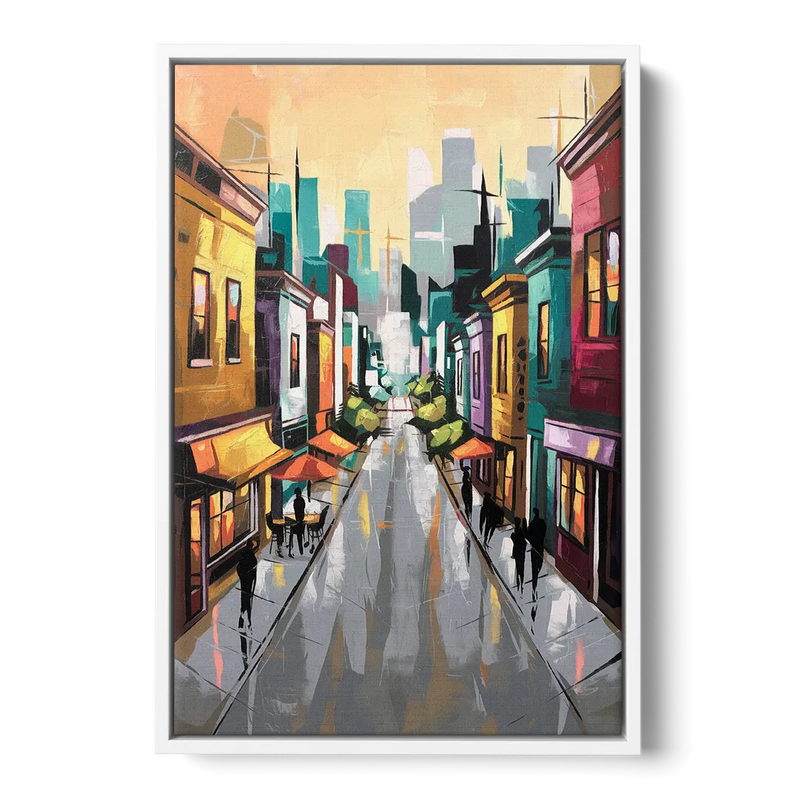 San Francisco Mission District Vibes Front - White Canvas Wall Art