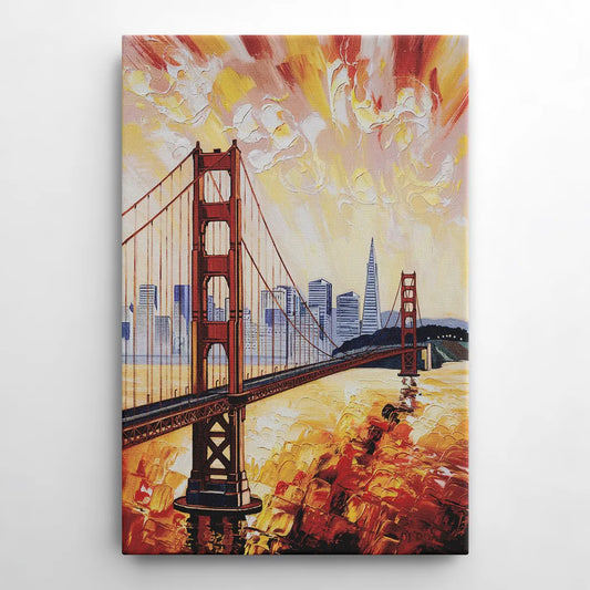 San Francisco Skyline Silhouette - Canvas Wall Art