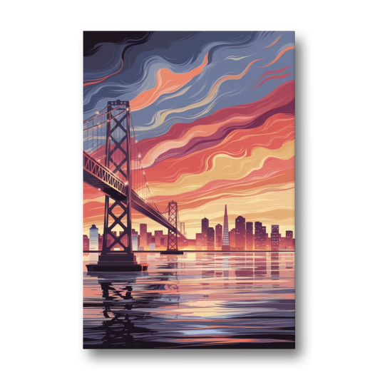 San Francisco Skyline at Sunset - Canvas Wall Art - Front