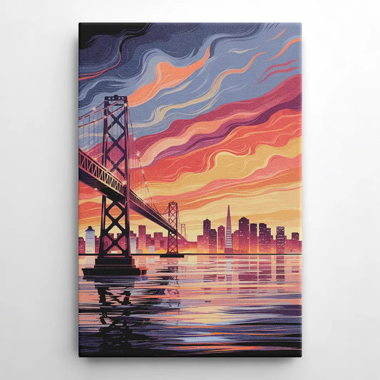 San Francisco Skyline at Sunset - Canvas Wall Art