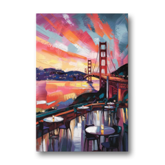 San Francisco Sunset Over the Bay - Canvas Wall Art - Front