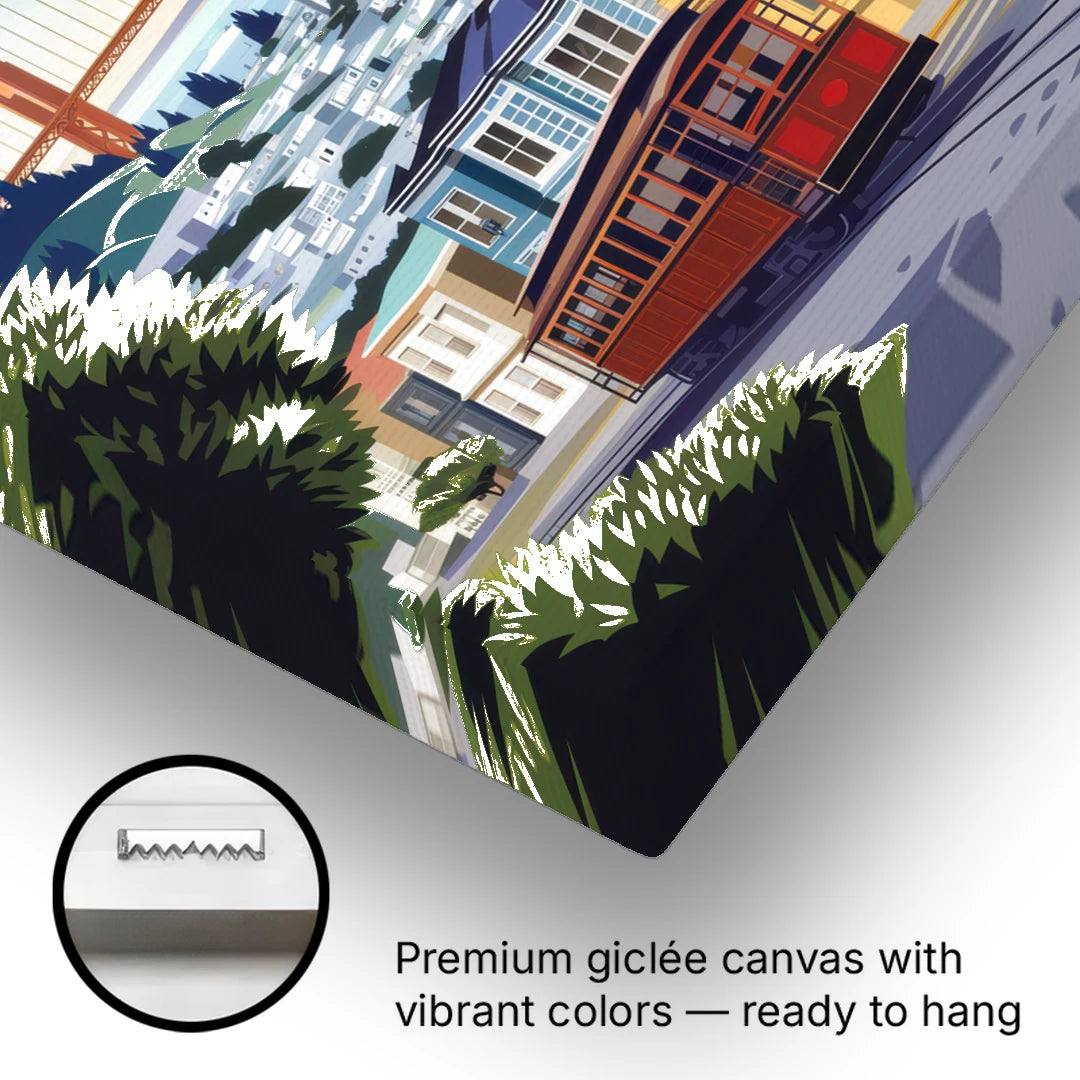 San Francisco Urban Landscape - Canvas Wall Art - Gallery Wrap Corner