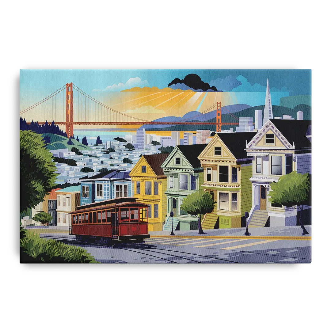 San Francisco Urban Landscape Front - Canvas Wall Art