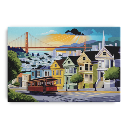 San Francisco Urban Landscape Front - Canvas Wall Art