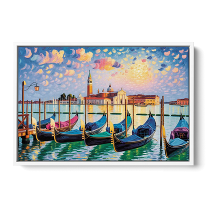 San Giorgio Maggiore View Front - White Canvas Wall Art