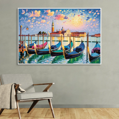 San Giorgio Maggiore View Sitting Room - White Canvas Wall Art