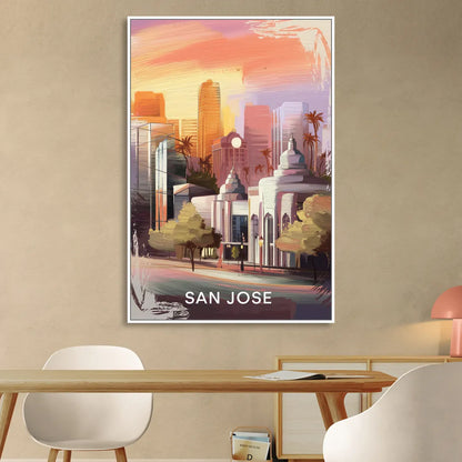 San Jose Architectural Beauty Sitting Room - White Canvas Wall Art