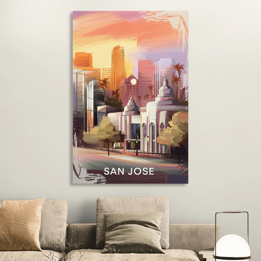 San Jose Architectural Beauty Living Room - Canvas Wall Art