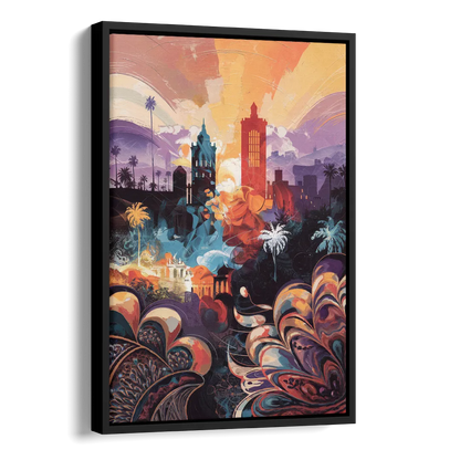 San Jose Cultural Heritage Side - Black Canvas Wall Art