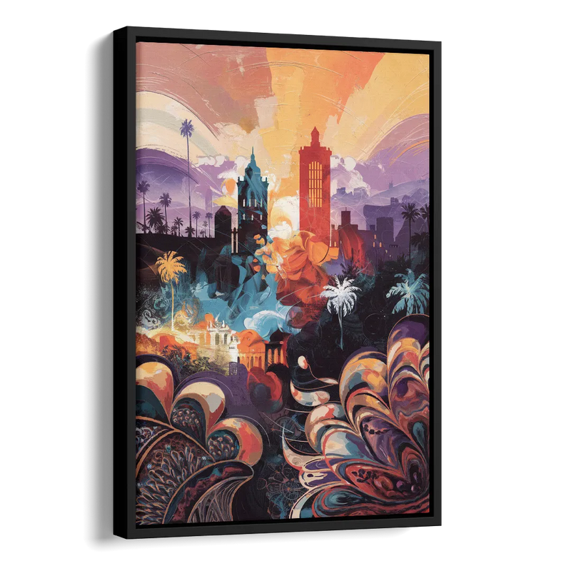San Jose Cultural Heritage Side - Black Canvas Wall Art