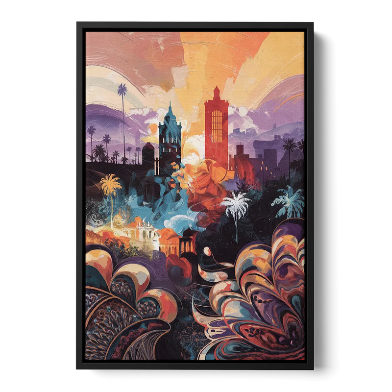 San Jose Cultural Heritage Front - Black Canvas Wall Art