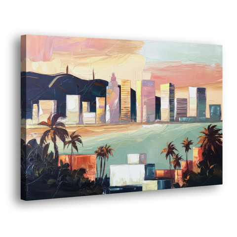 San Jose Downtown Skyline - Canvas Wall Art - Side