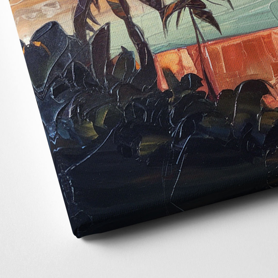 San Jose Downtown Skyline Canvas Close Up