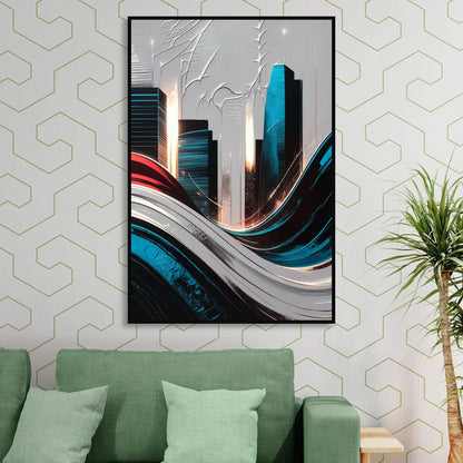 San Jose Earthquakes Spirit Sitting Room - Black Canvas Wall Art