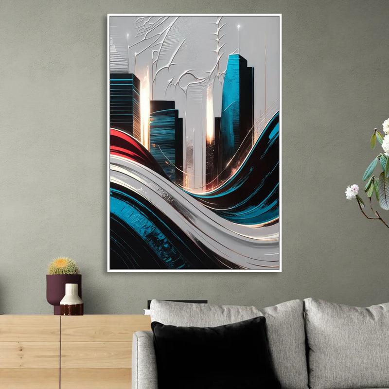 San Jose Earthquakes Spirit Sitting Room - White Canvas Wall Art