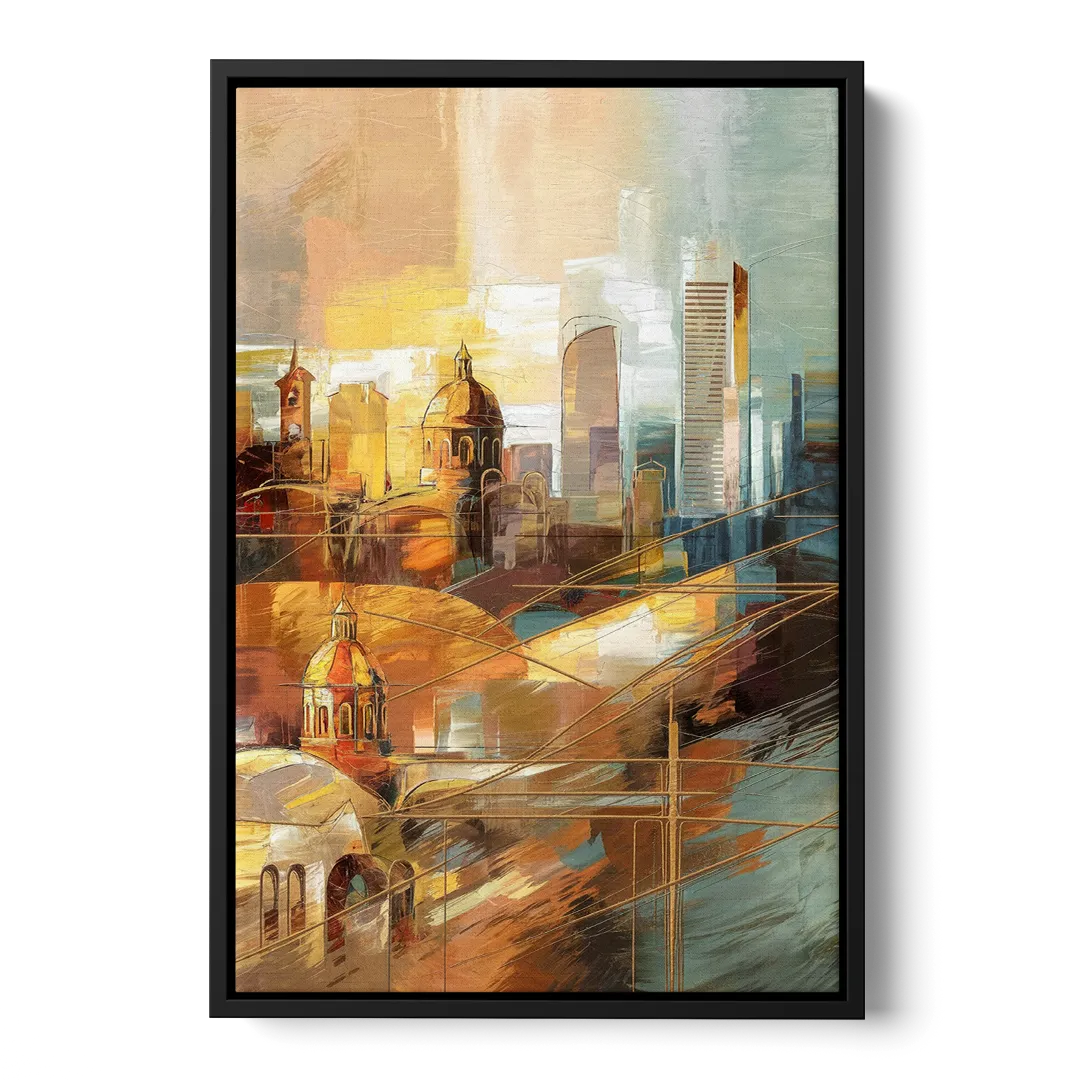 San Jose Historic Landmarks Front - Black Canvas Wall Art