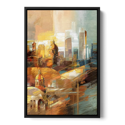 San Jose Historic Landmarks Front - Black Canvas Wall Art